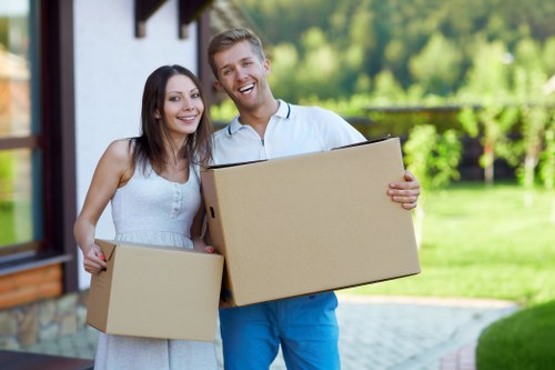 House removal team preparing a Battersea home move