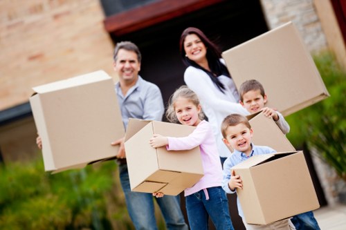 Packing and loading belongings for a Battersea house move
