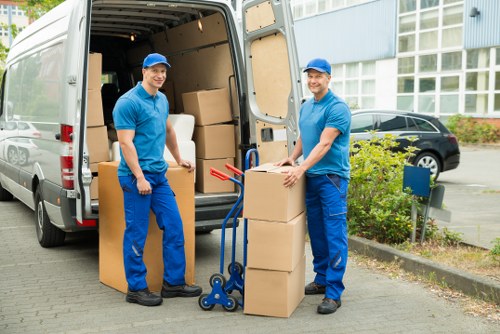 Truck loading furniture for a Battersea move