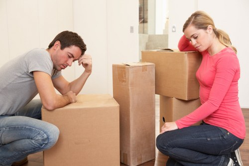 Household items prepared for transport by a local Battersea removal company